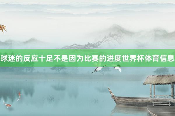 球迷的反应十足不是因为比赛的进度世界杯体育信息
