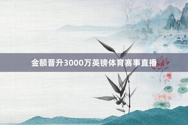 金额晋升3000万英镑体育赛事直播