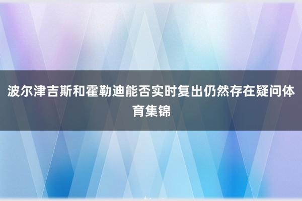 波尔津吉斯和霍勒迪能否实时复出仍然存在疑问体育集锦