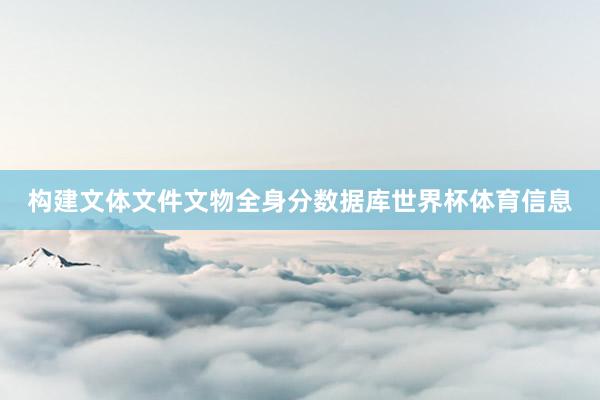 构建文体文件文物全身分数据库世界杯体育信息