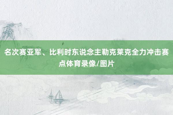 名次赛亚军、比利时东说念主勒克莱克全力冲击赛点体育录像/图片