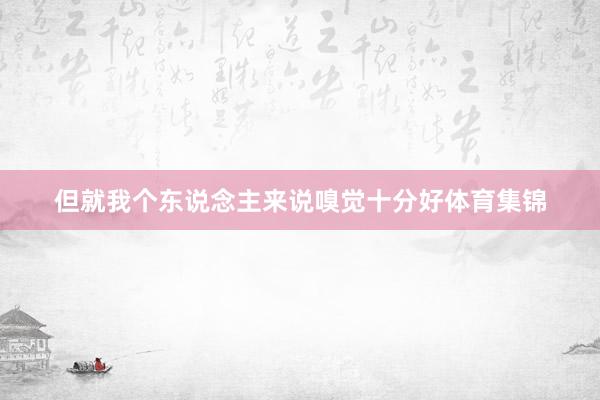 但就我个东说念主来说嗅觉十分好体育集锦