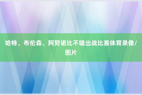 哈特、布伦森、阿努诺比不错出战比赛体育录像/图片