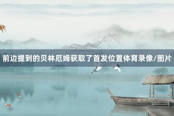 前边提到的贝林厄姆获取了首发位置体育录像/图片