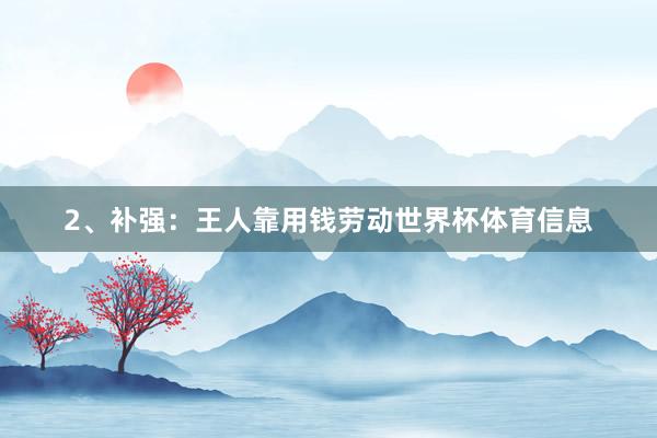 2、补强：王人靠用钱劳动世界杯体育信息