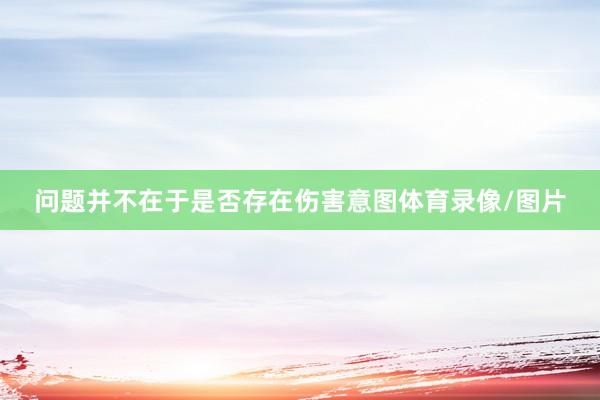 问题并不在于是否存在伤害意图体育录像/图片