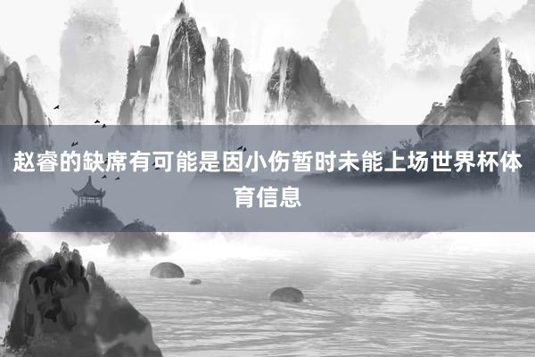 赵睿的缺席有可能是因小伤暂时未能上场世界杯体育信息