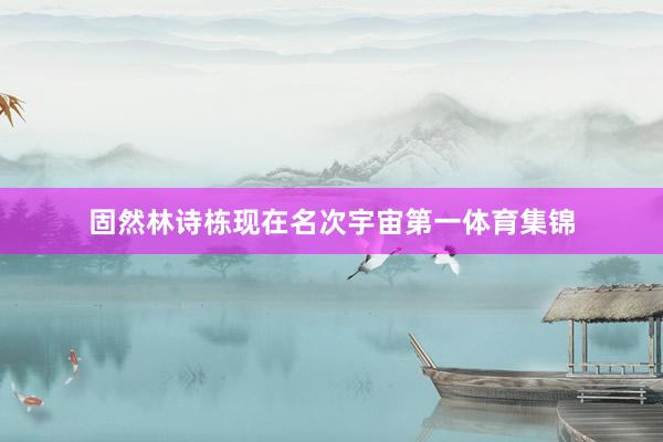 固然林诗栋现在名次宇宙第一体育集锦