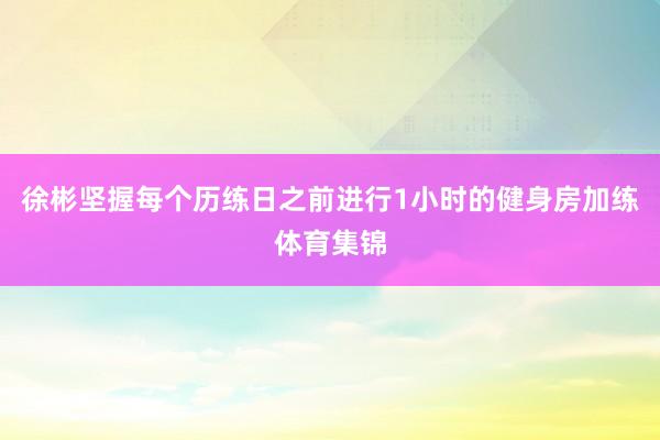 徐彬坚握每个历练日之前进行1小时的健身房加练体育集锦