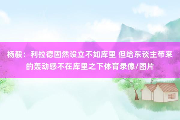 杨毅：利拉德固然设立不如库里 但给东谈主带来的轰动感不在库里之下体育录像/图片