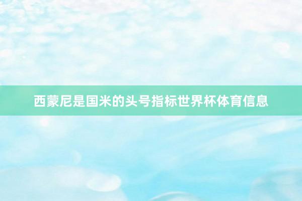 西蒙尼是国米的头号指标世界杯体育信息