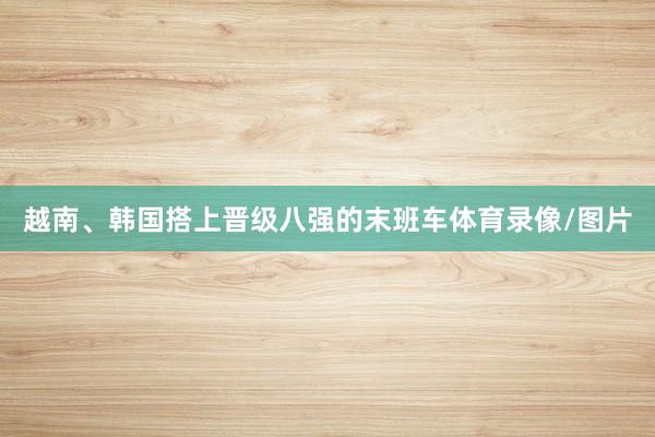 越南、韩国搭上晋级八强的末班车体育录像/图片