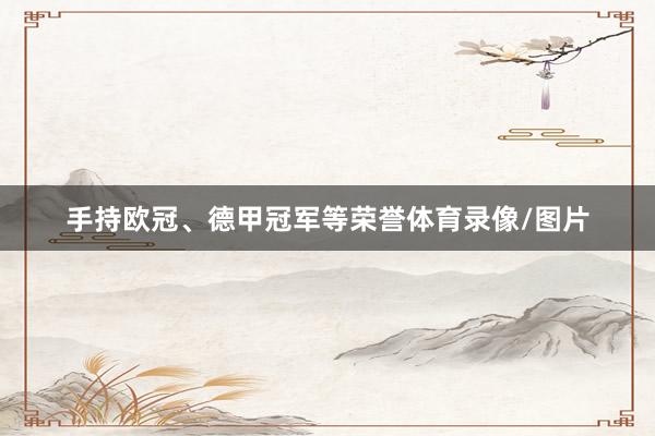 手持欧冠、德甲冠军等荣誉体育录像/图片