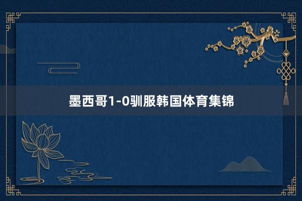 墨西哥1-0驯服韩国体育集锦