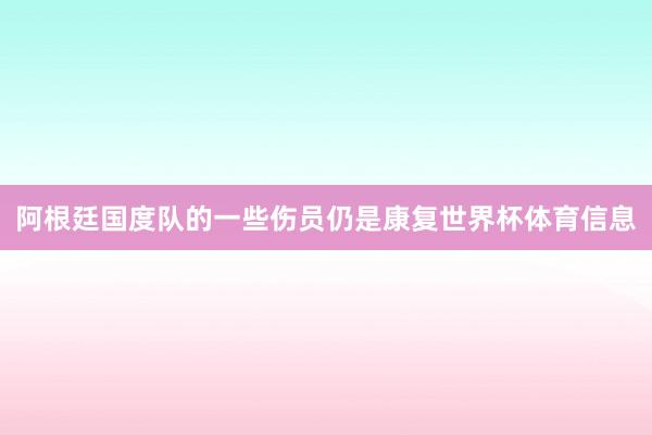 阿根廷国度队的一些伤员仍是康复世界杯体育信息