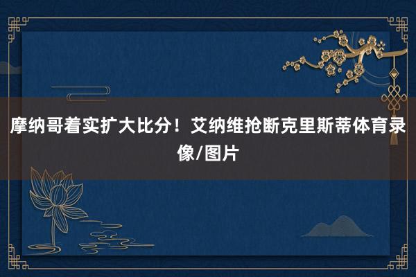 摩纳哥着实扩大比分！艾纳维抢断克里斯蒂体育录像/图片