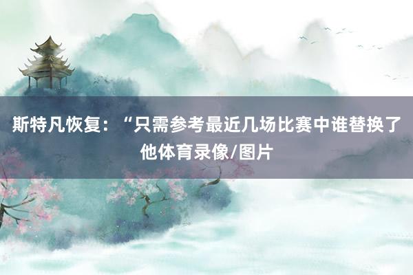 斯特凡恢复:“只需参考最近几场比赛中谁替换了他体育录像/图片